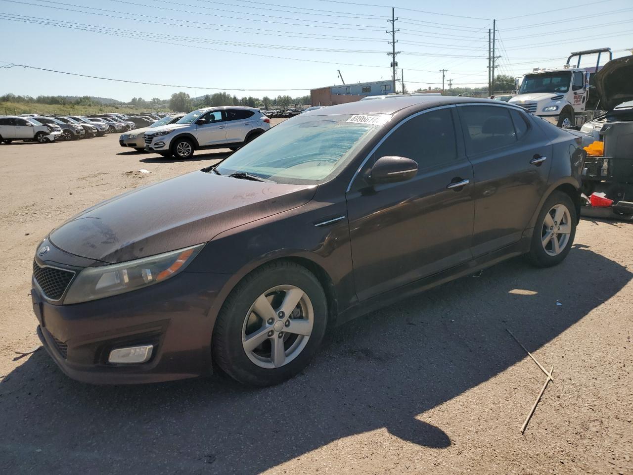 KIA OPTIMA LX 2014 maroon  gas 5XXGM4A71EG266770 photo #1