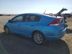 HONDA INSIGHT EX 2010 blue hatchbac hybrid engine JHMZE2H77AS042806 photo #3