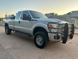 FORD F250 SUPER 2014 silver 4dr ext gas 1FT7X2B6XEEA59087 photo #2