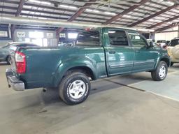 TOYOTA TUNDRA DOU 2004 green crew pic gas 5TBDT44104S439178 photo #4