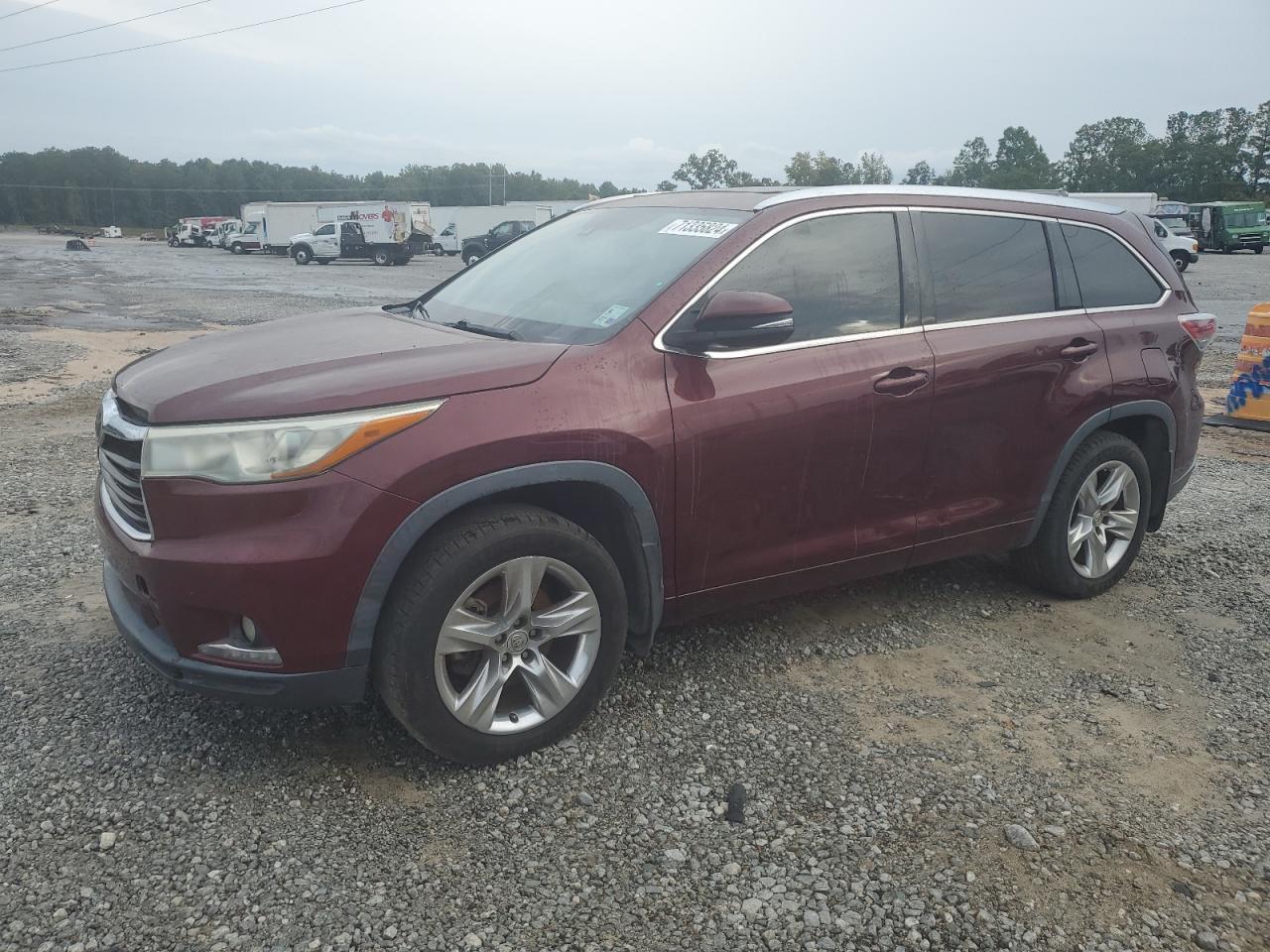 TOYOTA HIGHLANDER 2014 burgundy 4dr spor gas 5TDDKRFH3ES023726 photo #1