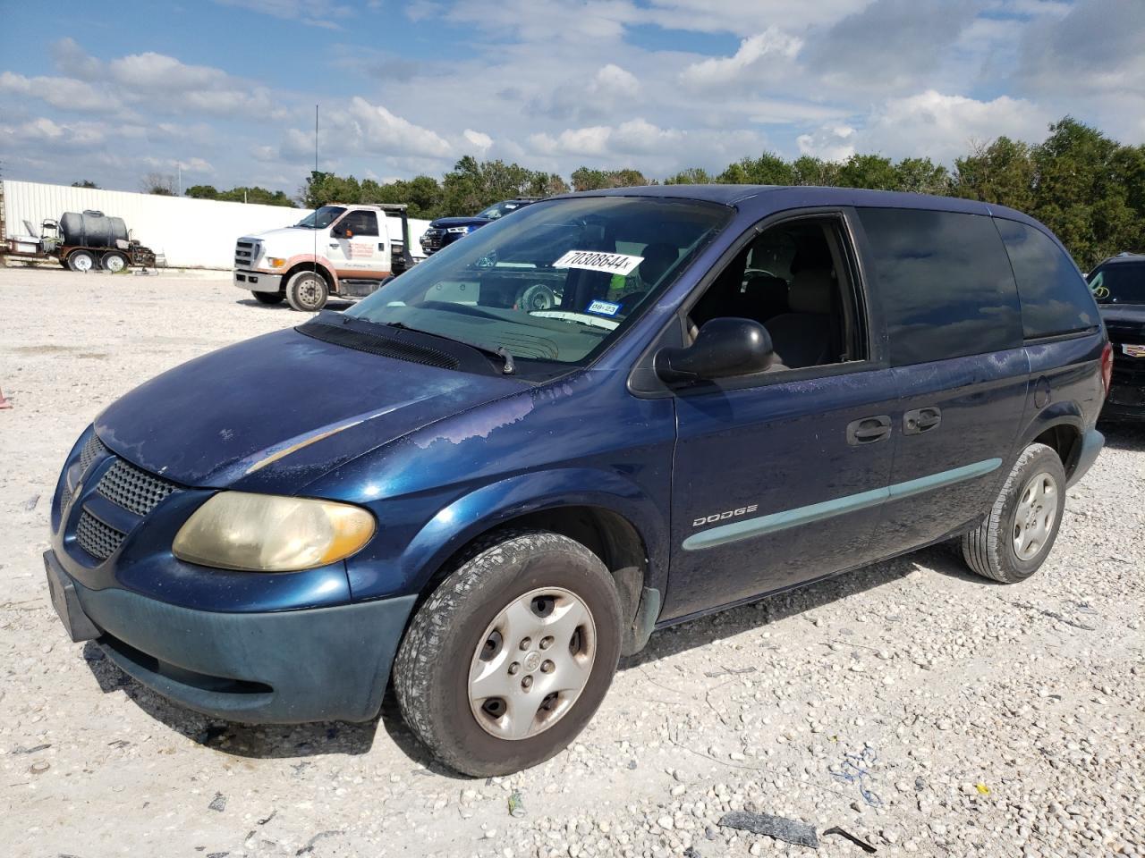 DODGE CARAVAN SE 2001 blue  flexible fuel 1B8GP25381B170116 photo #1