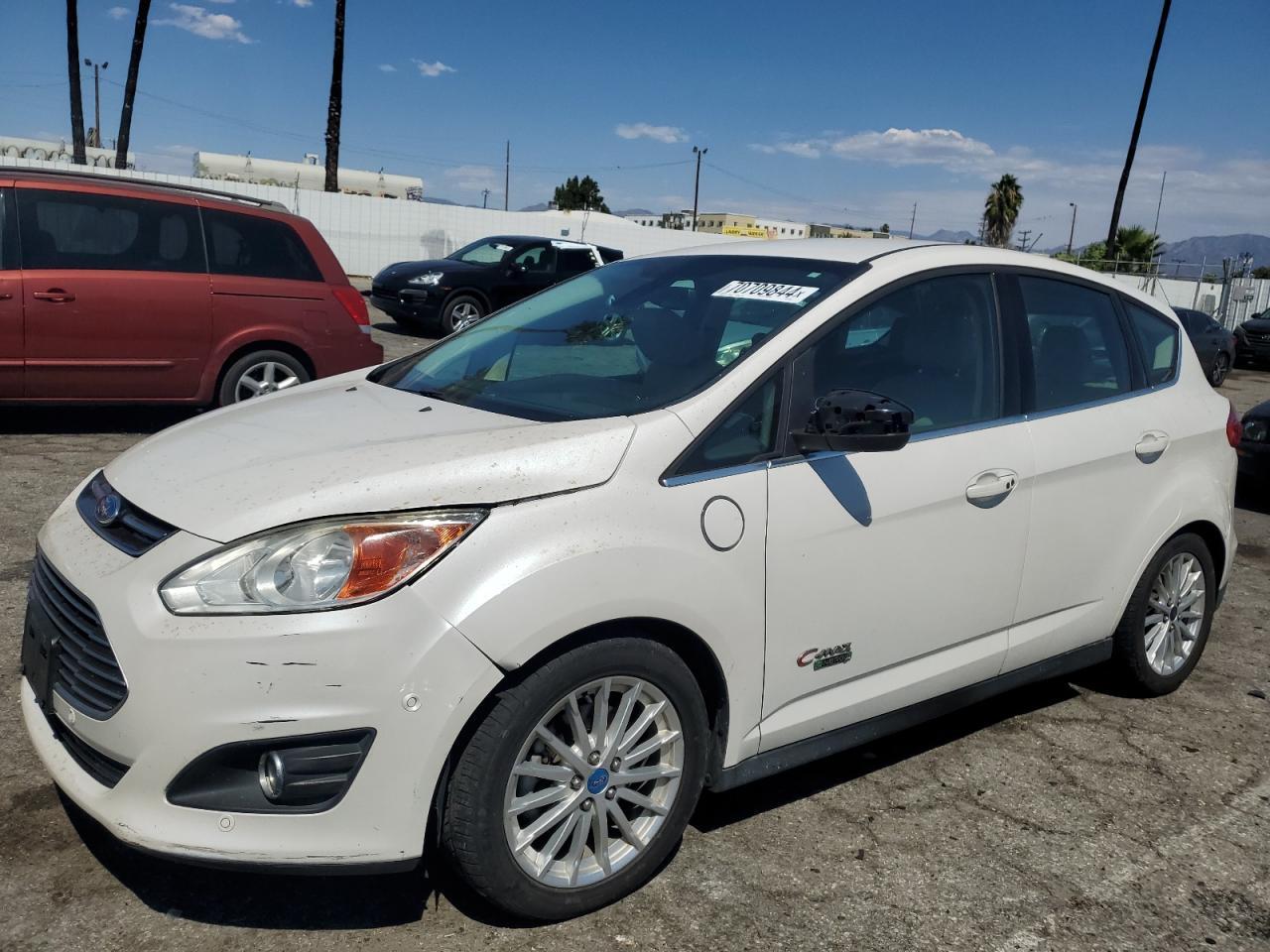 FORD C-MAX PREM 2013 white  hybrid engine 1FADP5CU7DL540027 photo #1