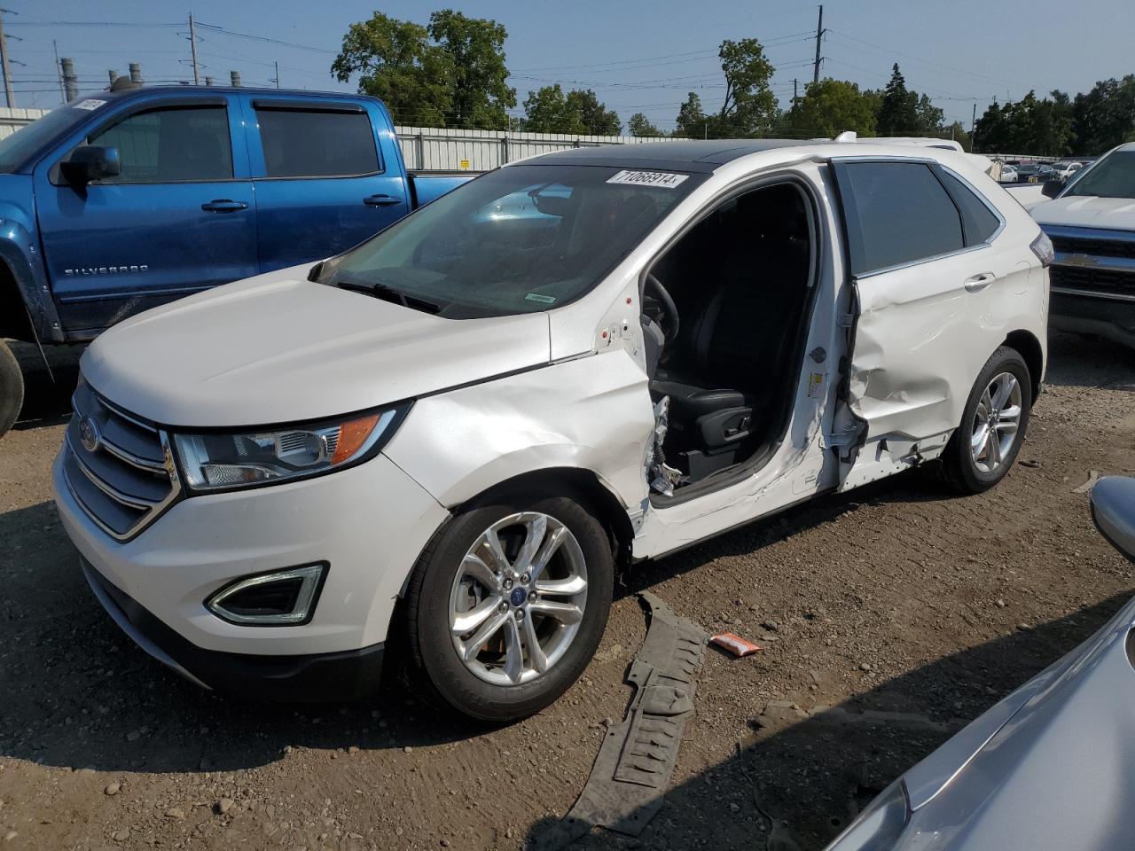 FORD EDGE SEL 2016 white  gas 2FMPK4J97GBB93488 photo #1