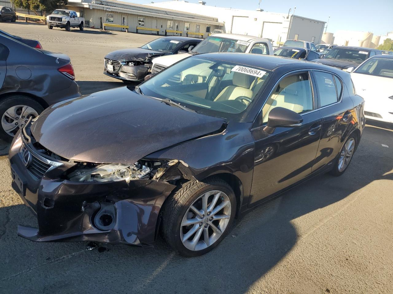 LEXUS CT 200 2013 brown  hybrid engine JTHKD5BH1D2125515 photo #1