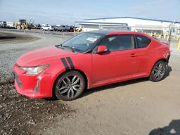 TOYOTA SCION TC 2014 red hatchbac gas JTKJF5C78E3087332 photo #2