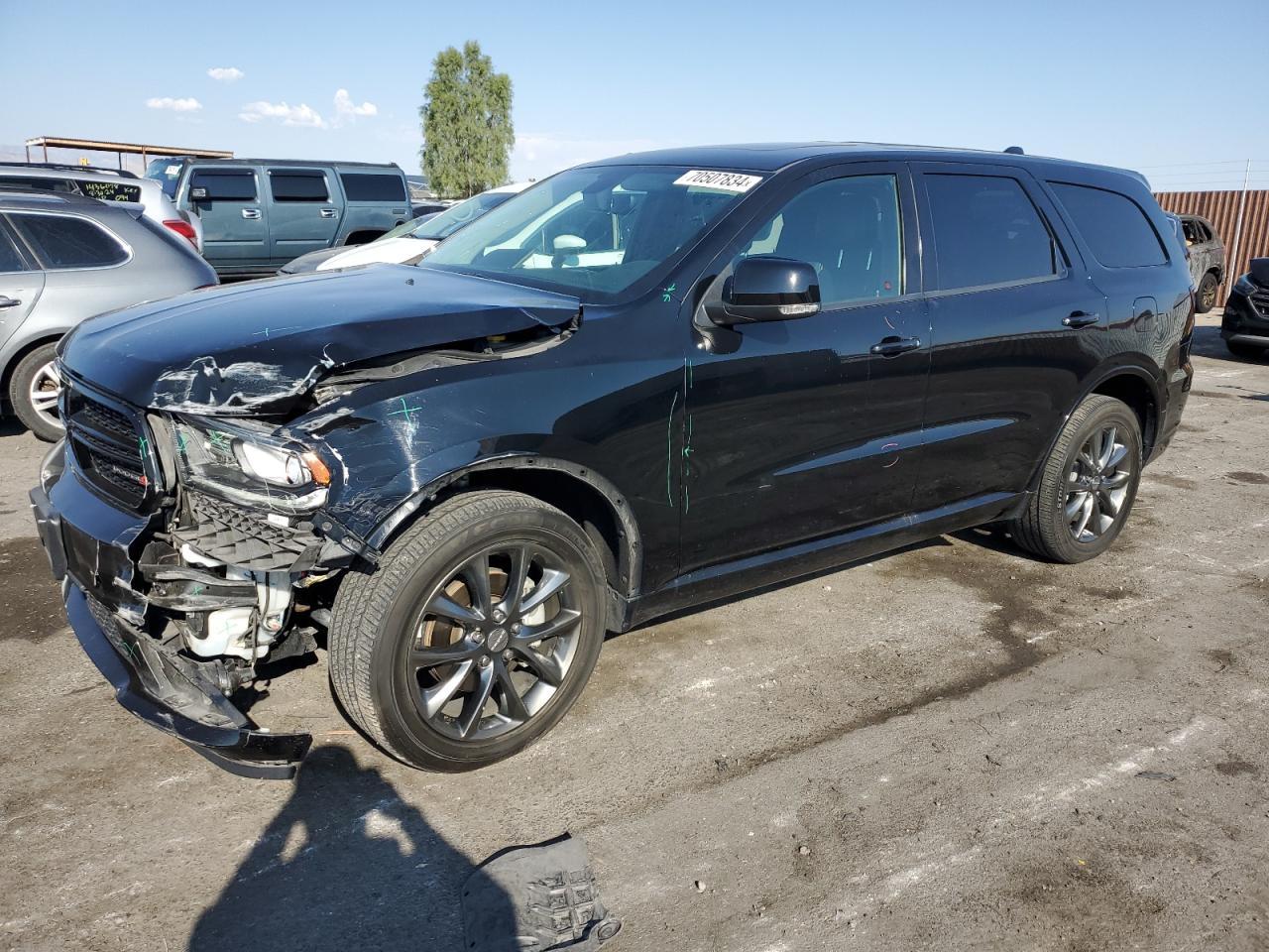 DODGE DURANGO GT 2018 black  flexible fuel 1C4RDJDG2JC456154 photo #1