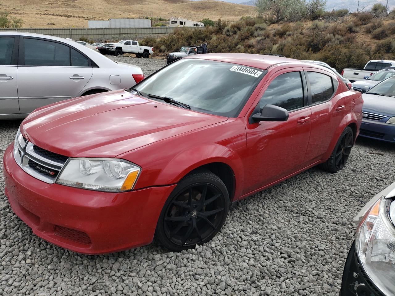 DODGE AVENGER SE 2013 red  gas 1C3CDZAB0DN643791 photo #1