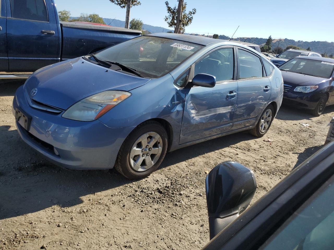 TOYOTA PRIUS 2007 blue  hybrid engine JTDKB20U477636696 photo #1