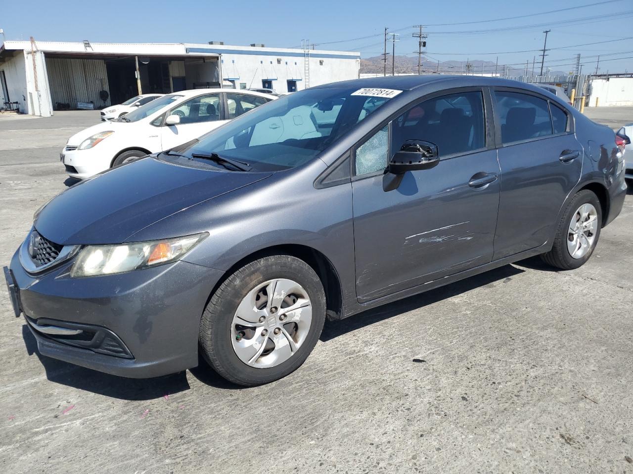 HONDA CIVIC LX 2013 gray  gas 19XFB2F57DE243854 photo #1