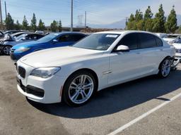 BMW 740 LI 2015 white sedan 4d gas WBAYE4C55FD947455 photo #2