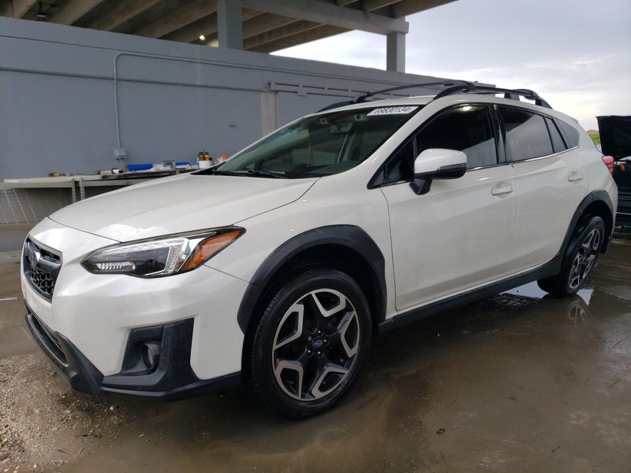 SUBARU CROSSTREK 2019 white  gas JF2GTAMC9K8283343 photo #1