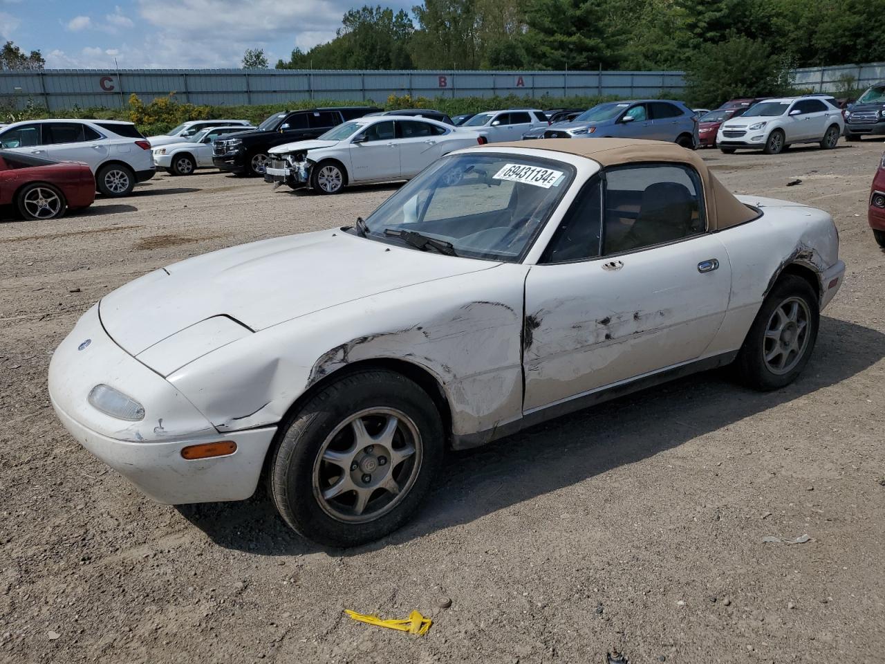 MAZDA MX-5 MIATA 1996 white converti gas JM1NA353XT0710874 photo #1