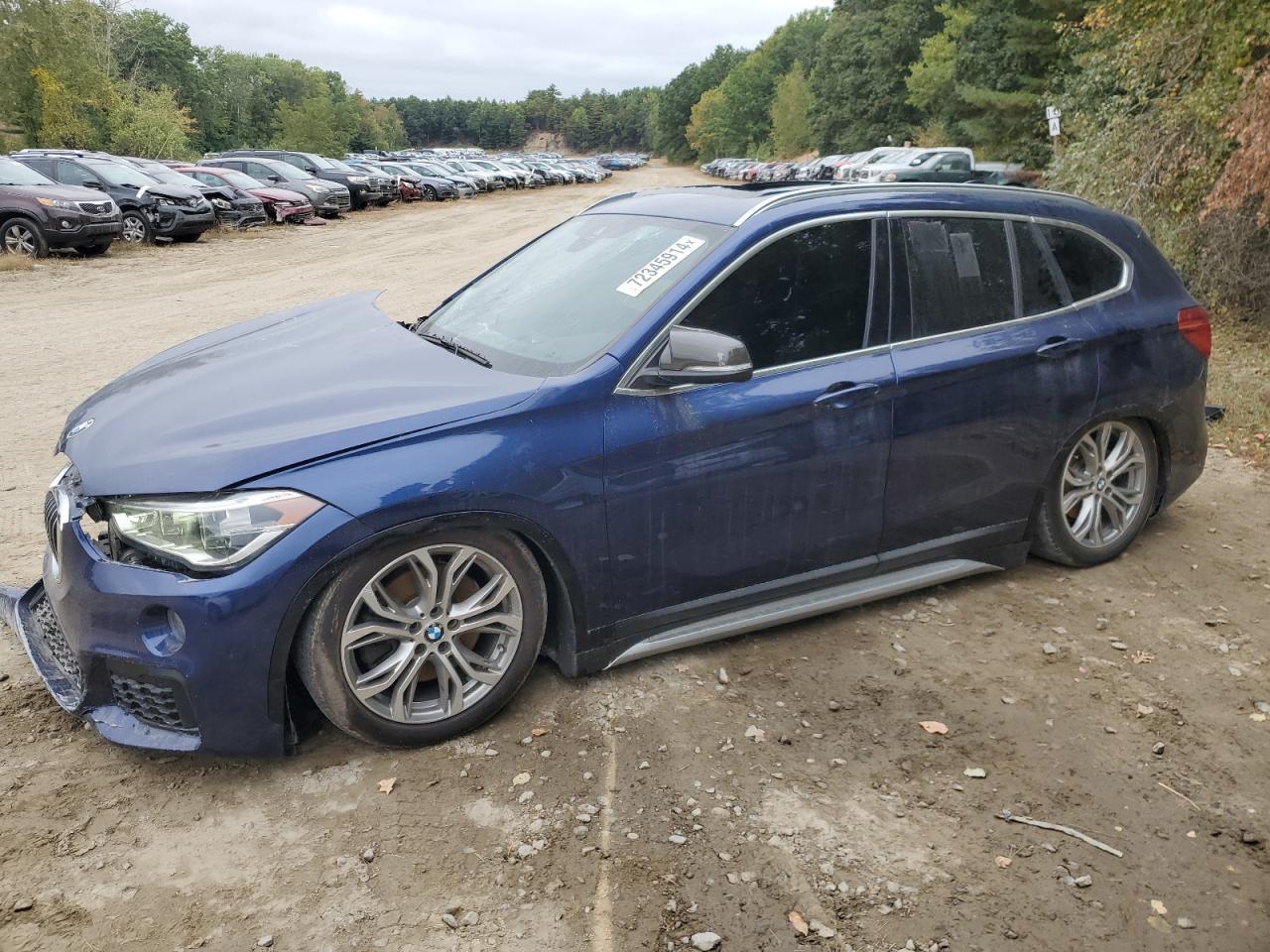 BMW X1 XDRIVE2 2017 blue 4dr spor gas WBXHT3C38H5F74643 photo #1