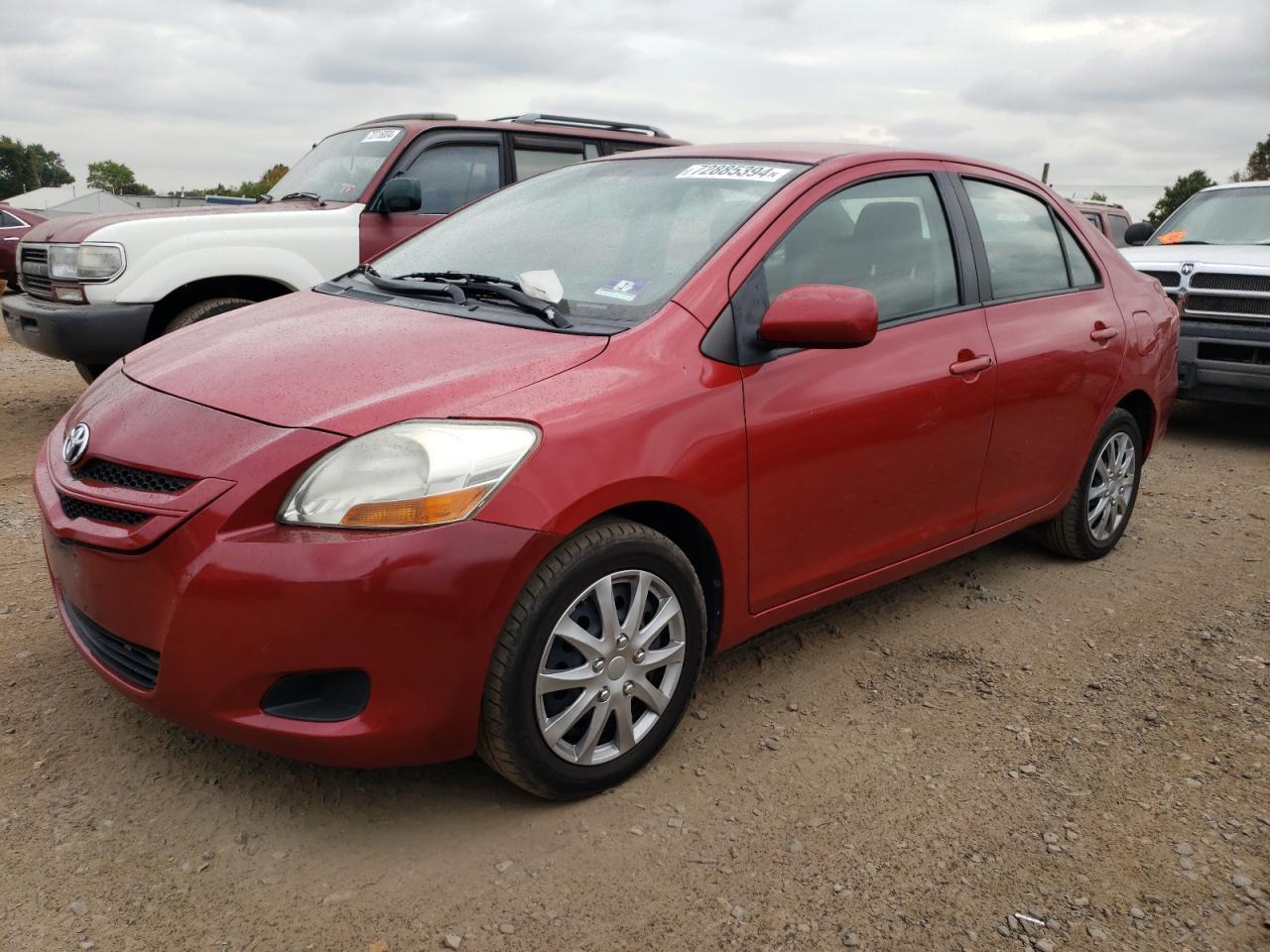 TOYOTA YARIS 2007 maroon  gas JTDBT923771076248 photo #1