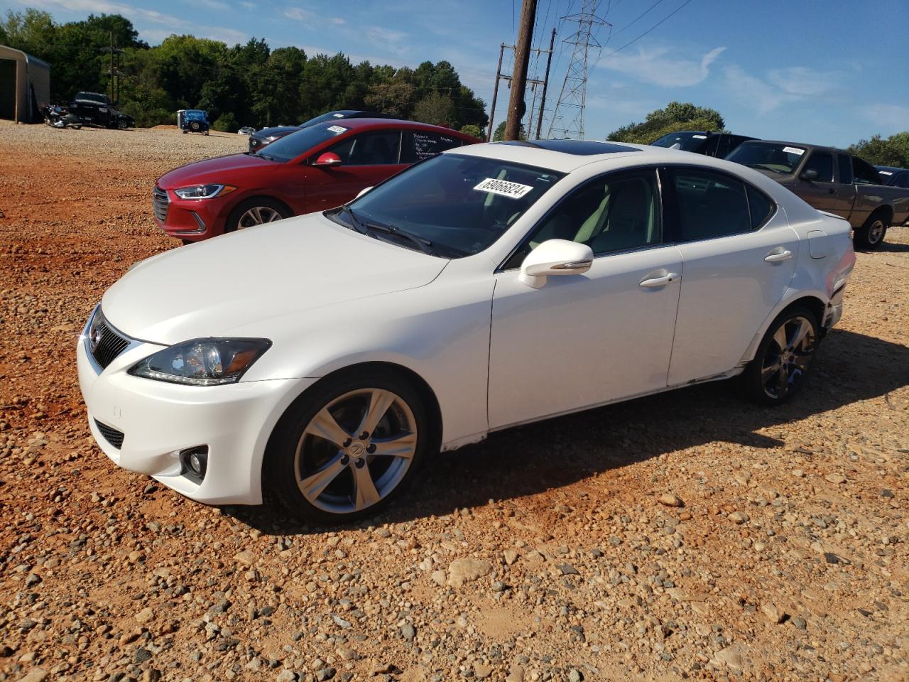 LEXUS IS 250 2012 white  gas JTHBF5C21C5183481 photo #1