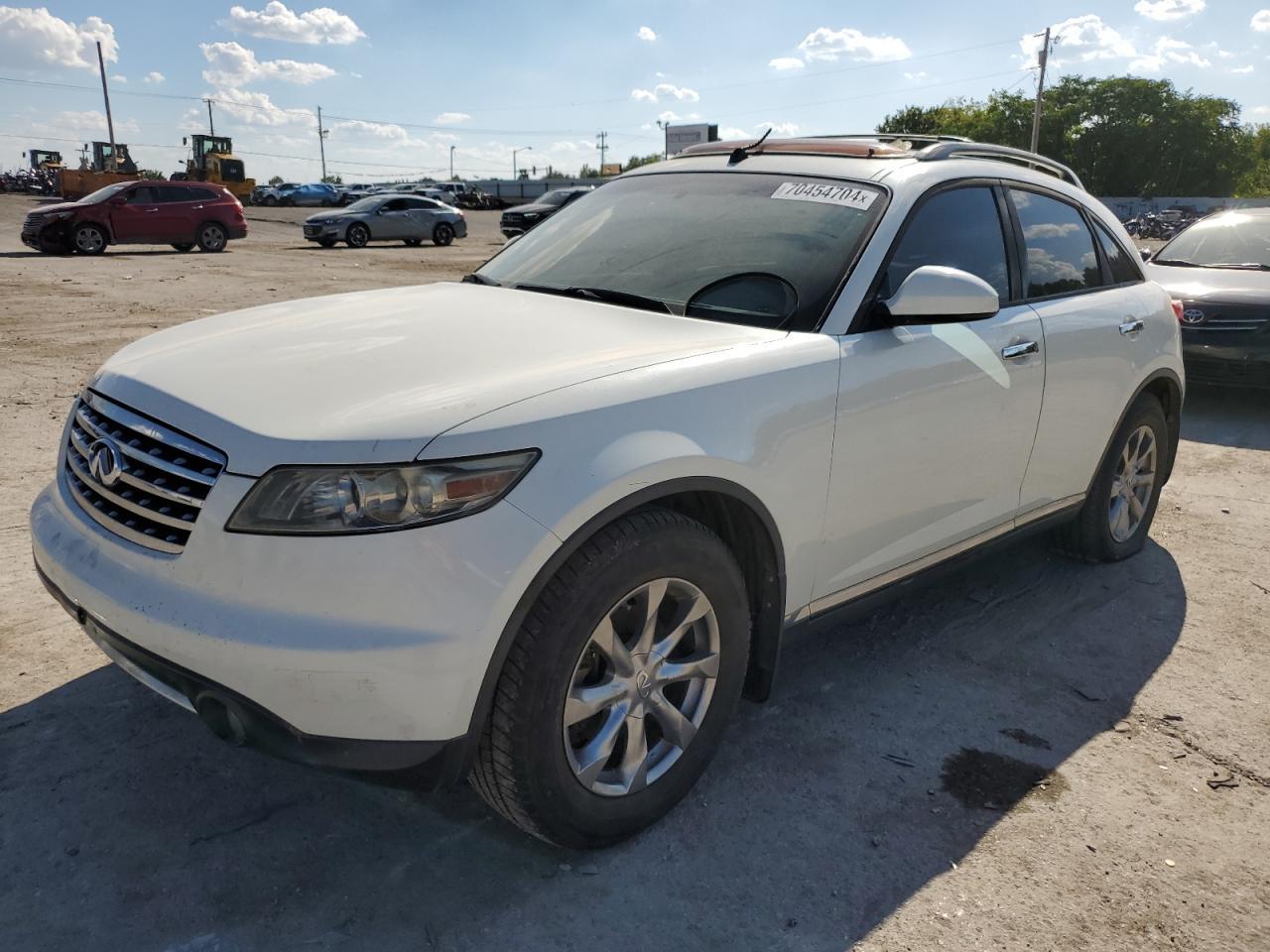 INFINITI FX35 2007 white 4dr spor gas JNRAS08W87X209088 photo #1