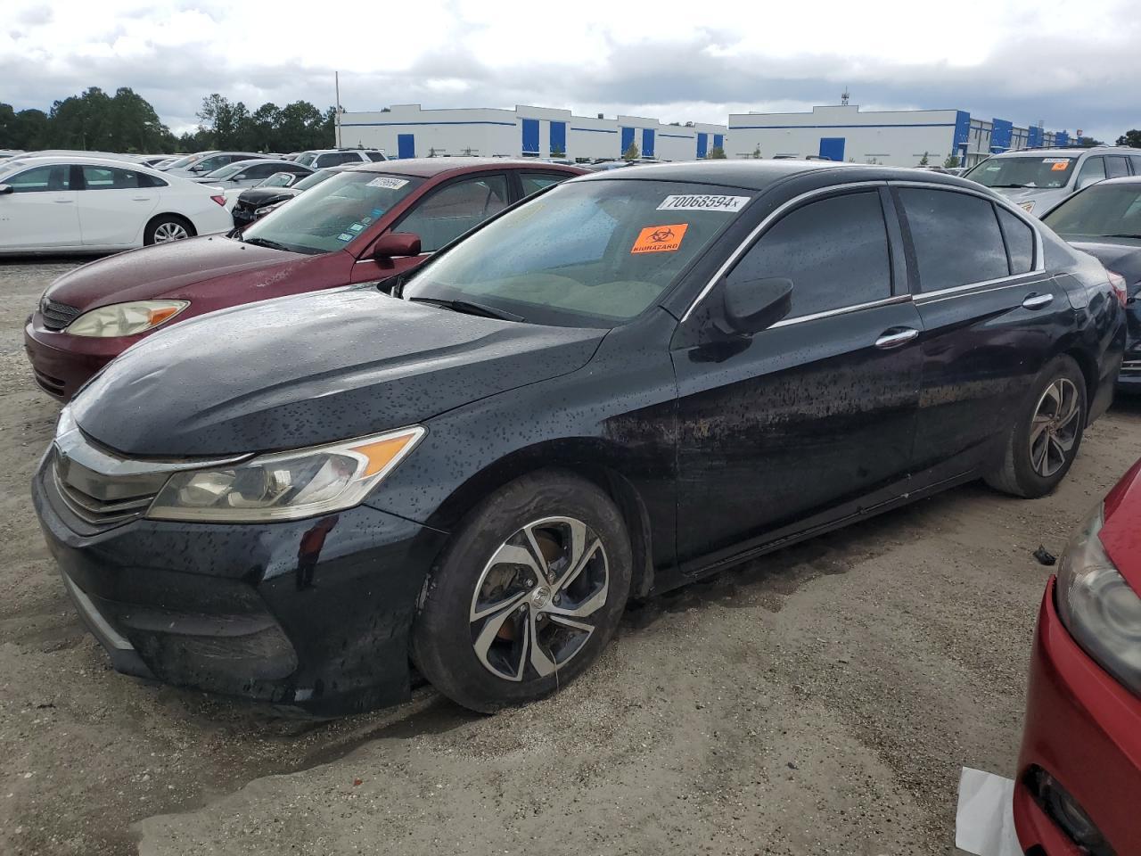 HONDA ACCORD LX 2016 black  gas 1HGCR2F32GA143053 photo #1