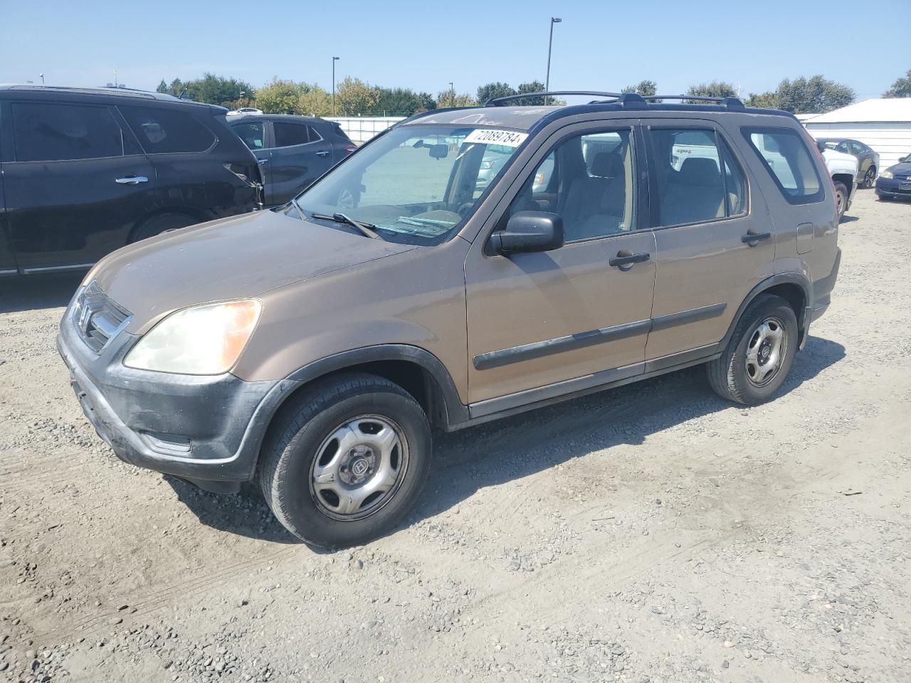 HONDA CR-V LX 2002 tan  gas JHLRD68492C010603 photo #1