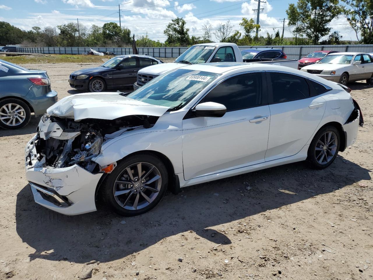 HONDA CIVIC EX 2021 white  gas 19XFC1F34ME012917 photo #1