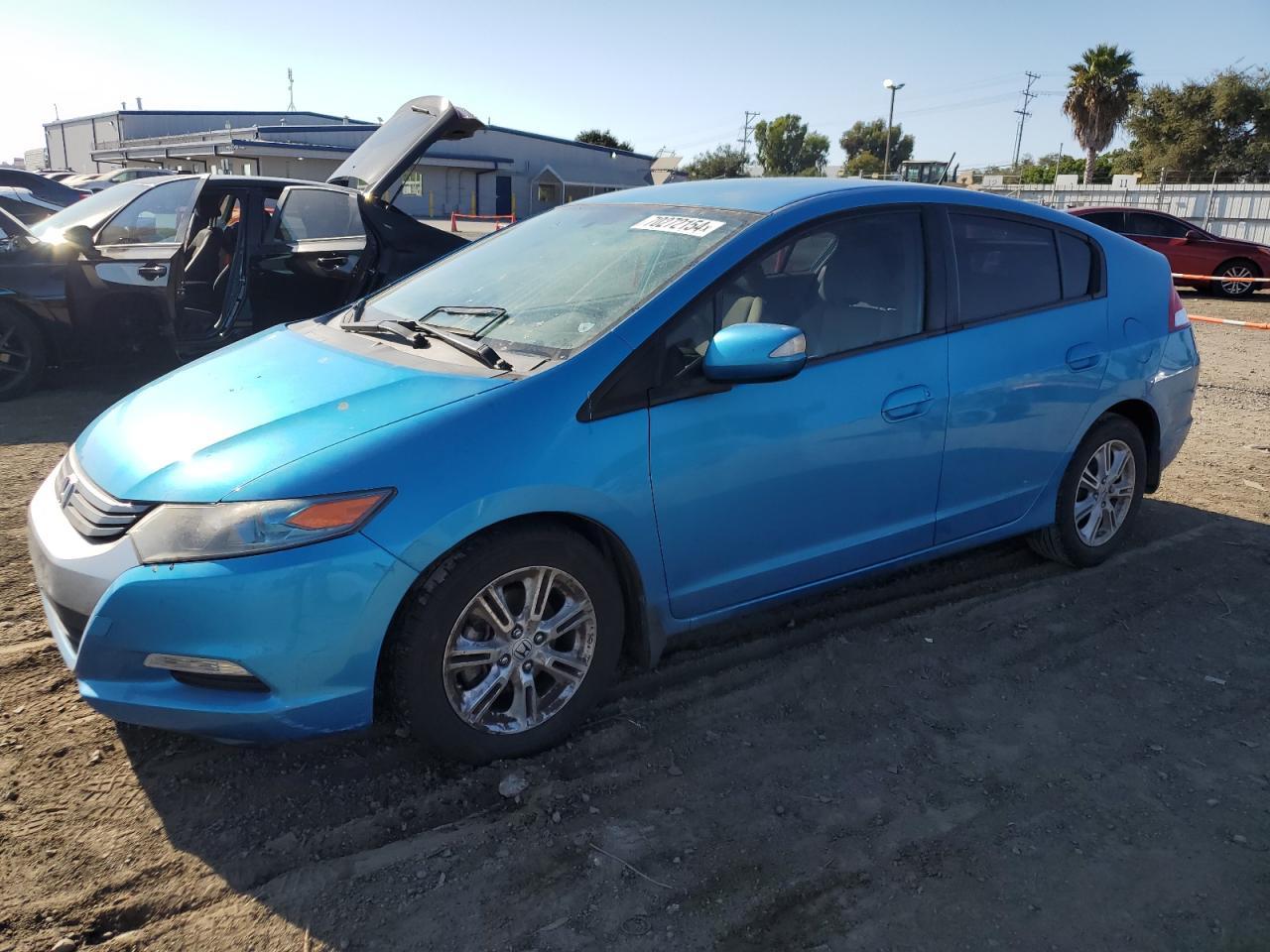 HONDA INSIGHT EX 2010 blue hatchbac hybrid engine JHMZE2H77AS042806 photo #1