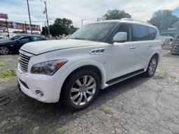 INFINITI QX80 2014 white 4dr spor gas JN8AZ2ND2E9751559 photo #3