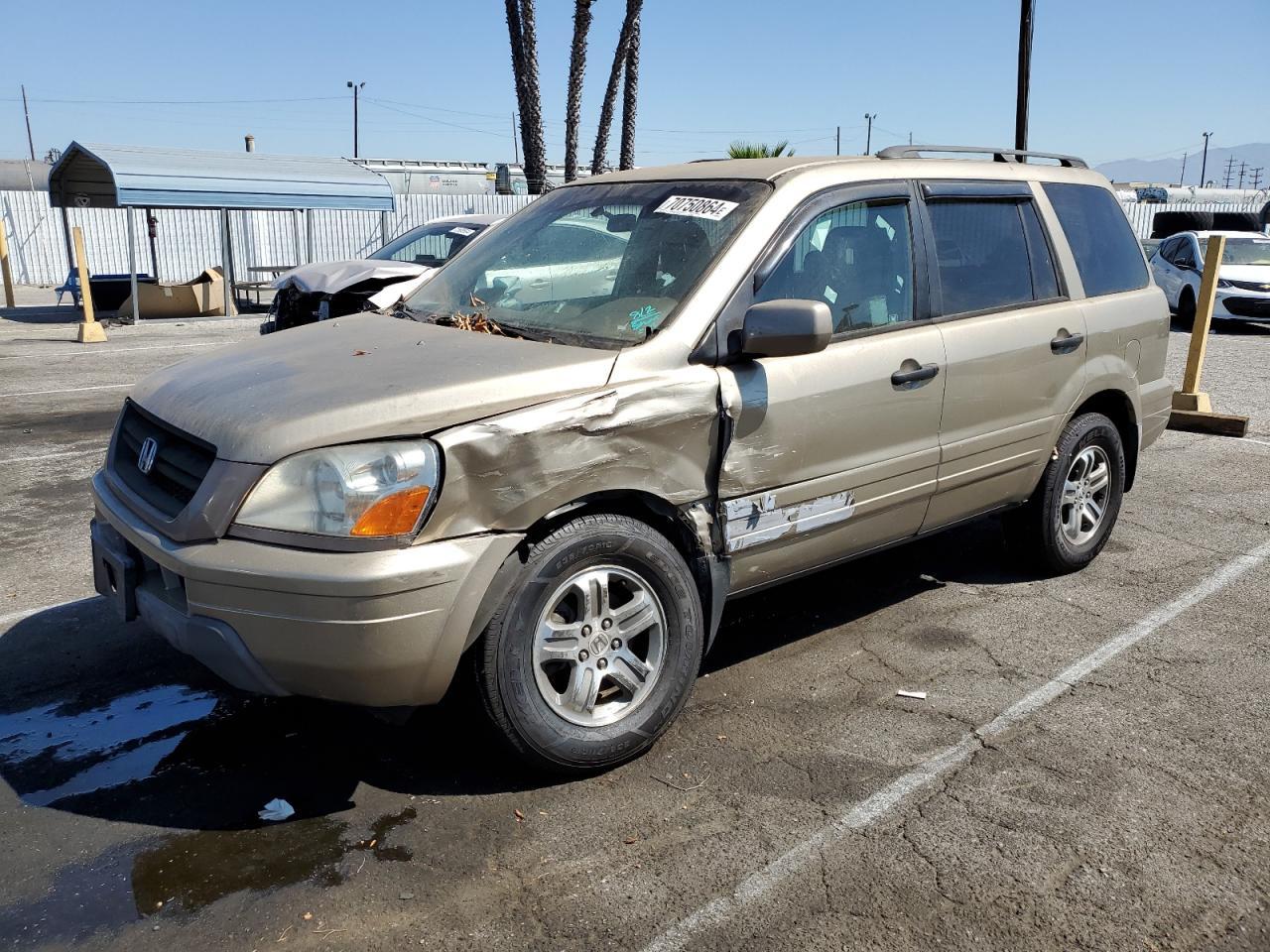 HONDA PILOT EX 2004 tan  gas 2HKYF18494H605528 photo #1