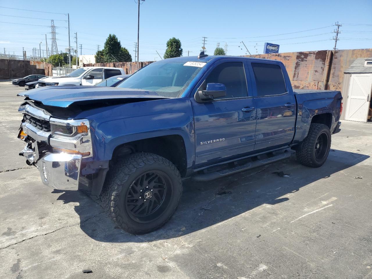 CHEVROLET SILVERADO 2016 blue crew pic gas 3GCPCREC8GG360815 photo #1