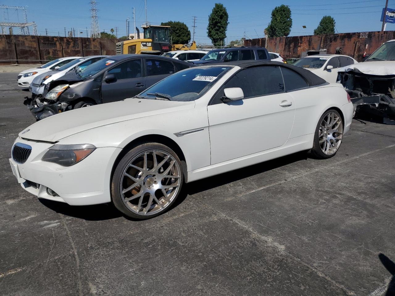 BMW 650 I 2007 white  gas WBAEK13557CN84205 photo #1