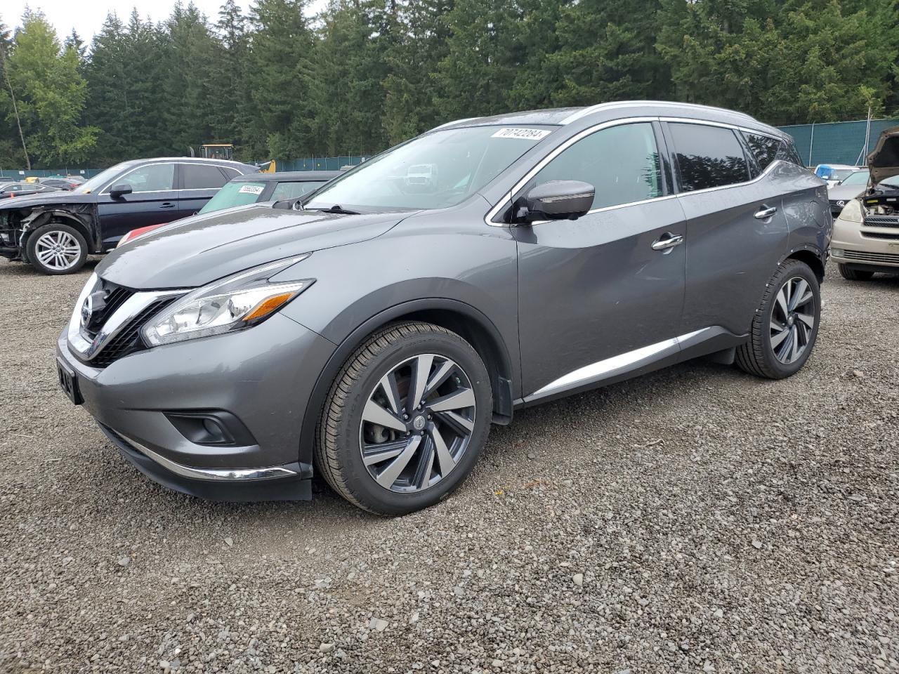 NISSAN MURANO S 2015 gray  gas 5N1AZ2MH6FN265504 photo #1