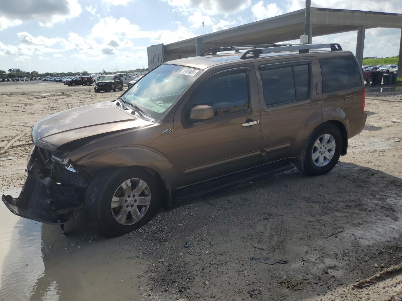 NISSAN PATHFINDER 2005 brown  gas 5N1AR18W25C713654 photo #1