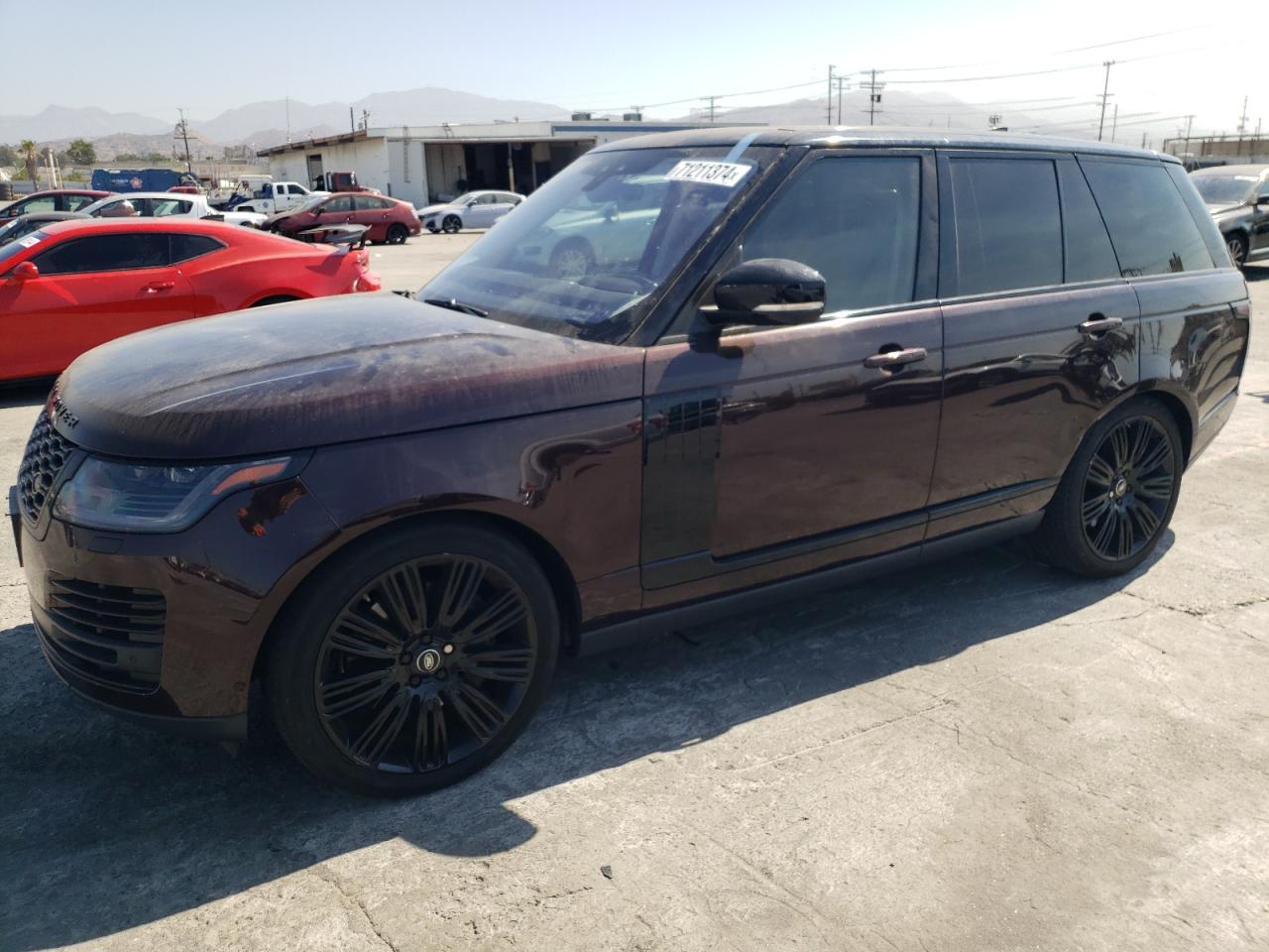 LAND ROVER RANGE ROVE 2020 maroon  gas SALGS2RU9LA590247 photo #1