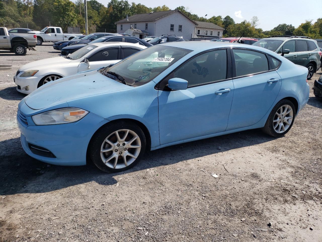 DODGE DART SXT 2013 blue sedan 4d gas 1C3CDFBA9DD259079 photo #1