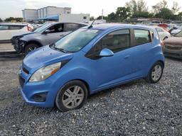 CHEVROLET SPARK 1LT 2014 blue hatchbac gas KL8CD6S90EC532766 photo #2