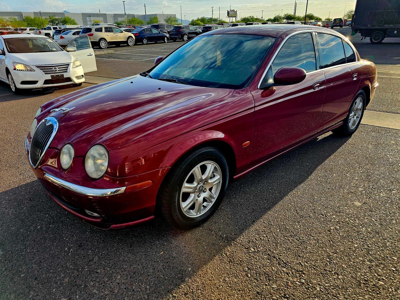 JAGUAR S-TYPE 2003 maroon sedan 4d gas SAJEA01T83FM46041 photo #1