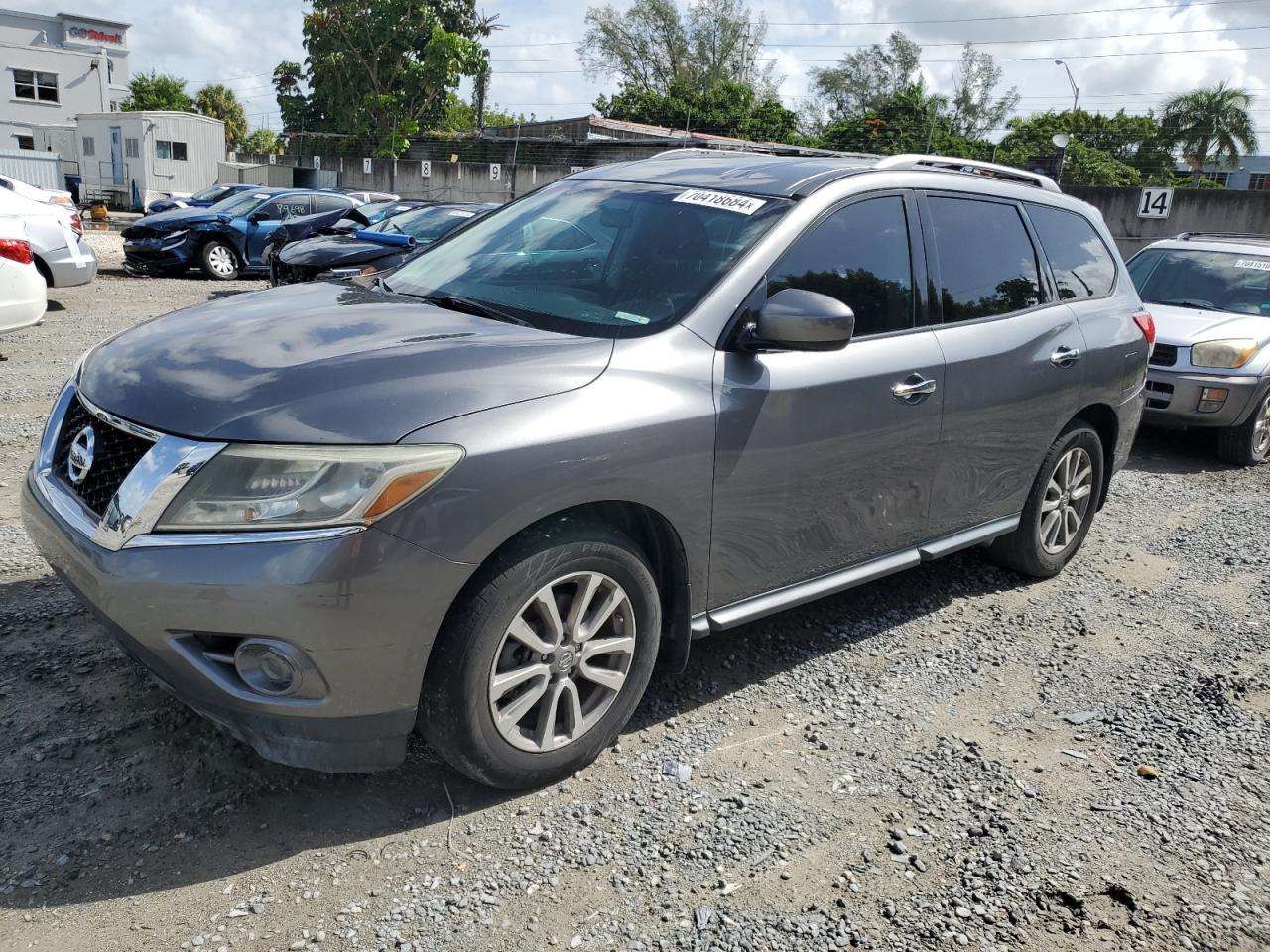 NISSAN PATHFINDER 2016 gray  gas 5N1AR2MNXGC643777 photo #1