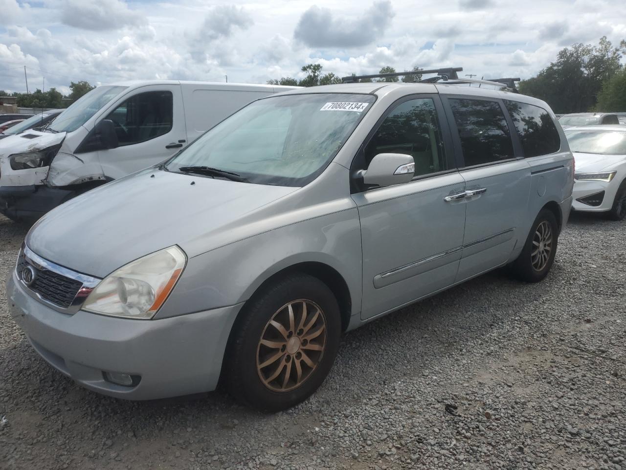 KIA SEDONA EX 2012 silver  gas KNDMH4C74C6486839 photo #1