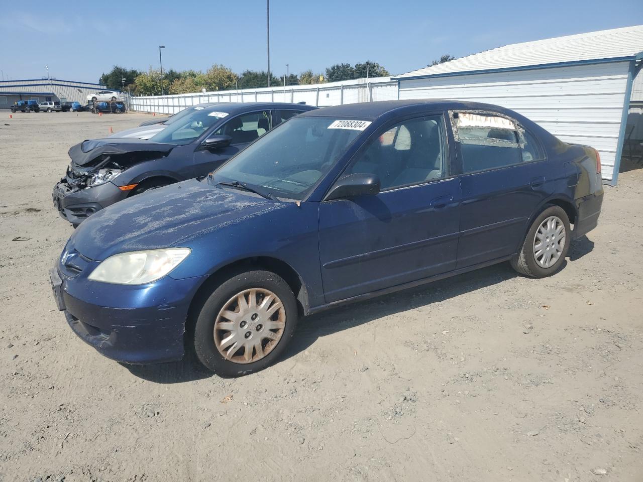 HONDA CIVIC LX 2005 blue  gas 2HGES16675H565089 photo #1