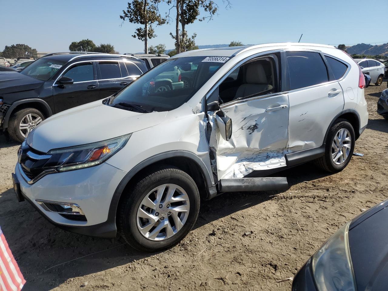 HONDA CR-V EXL 2016 white  gas 5J6RM4H74GL038242 photo #1