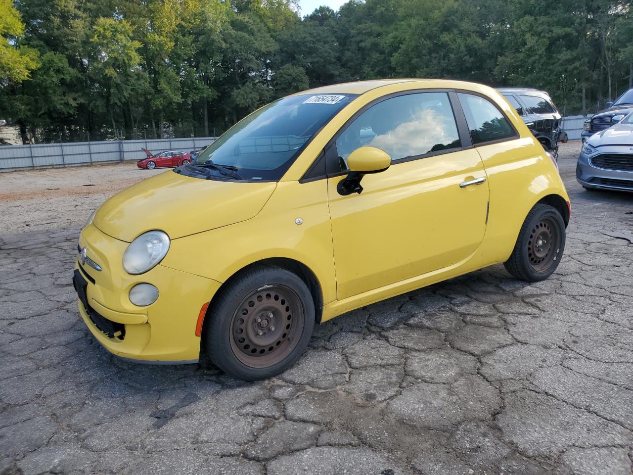 FIAT 500 POP 2012 yellow  gas 3C3CFFAR6CT114592 photo #1