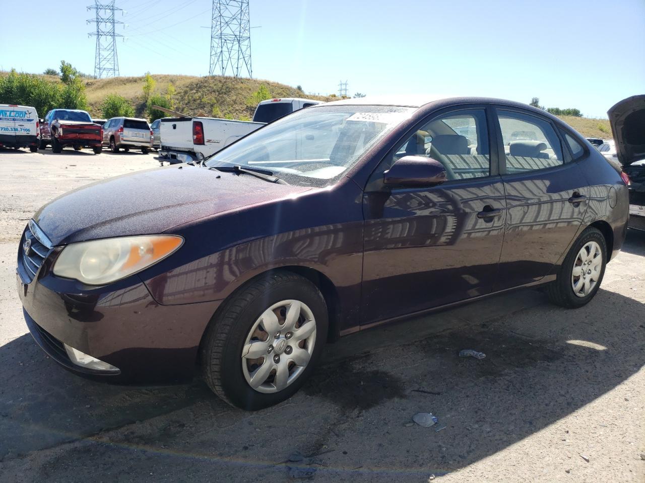 HYUNDAI ELANTRA GL 2009 purple  gas KMHDU46D39U625887 photo #1