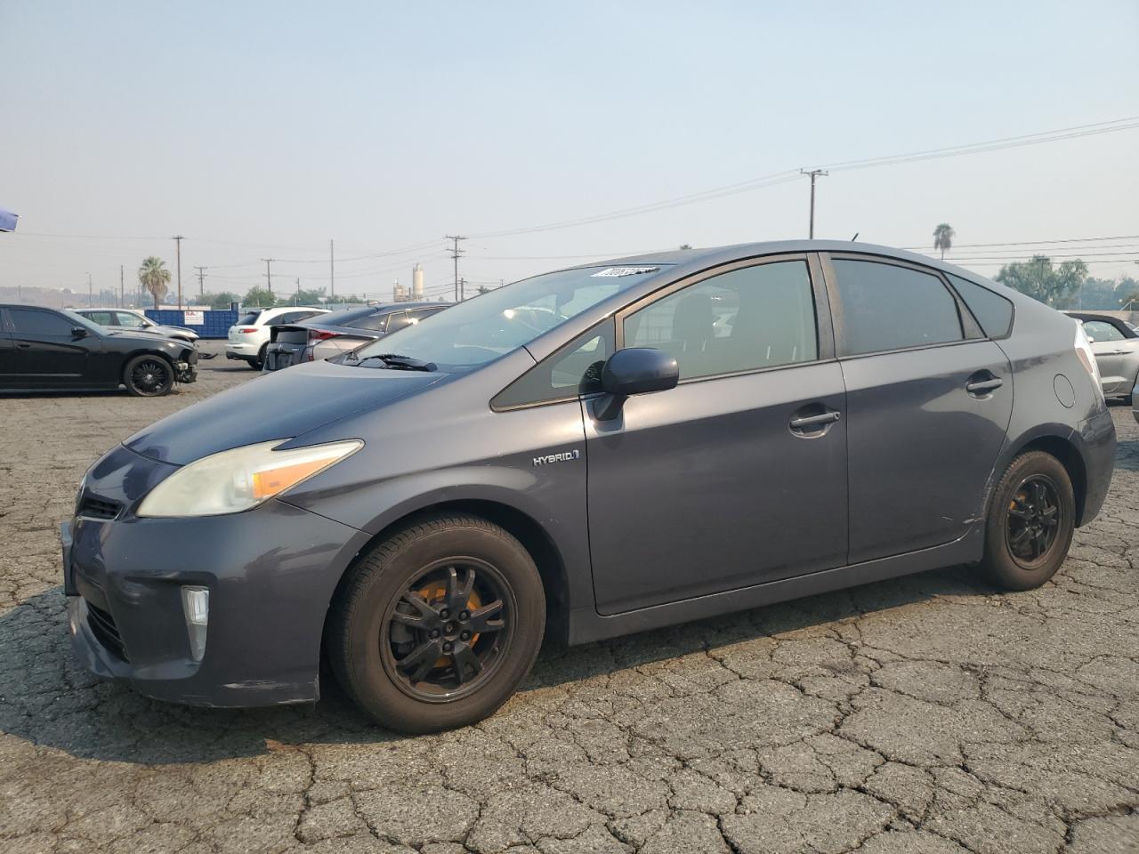 TOYOTA PRIUS 2012 charcoal  hybrid engine JTDKN3DU0C5526449 photo #1