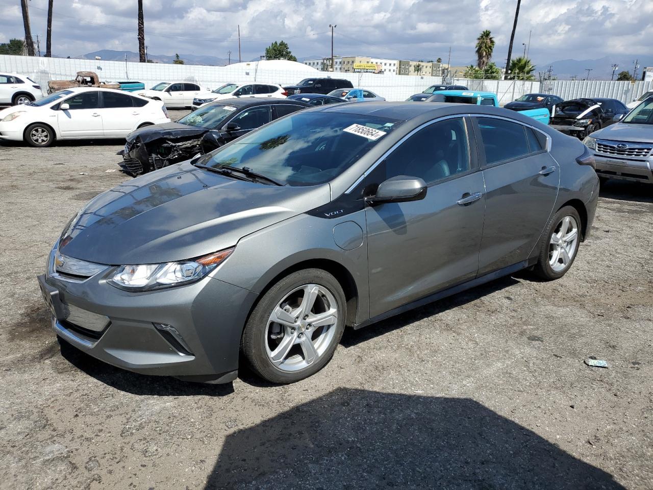 CHEVROLET VOLT LT 2017 gray  hybrid engine 1G1RC6S52HU142082 photo #1