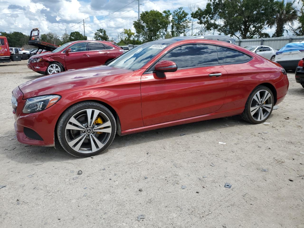 MERCEDES-BENZ C 300 2017 red coupe gas WDDWJ4JB2HF513389 photo #1