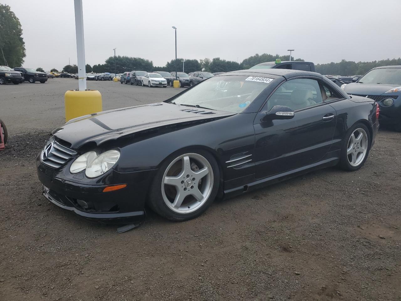 MERCEDES-BENZ SL 500R 2003 black converti gas WDBSK75F93F022328 photo #1