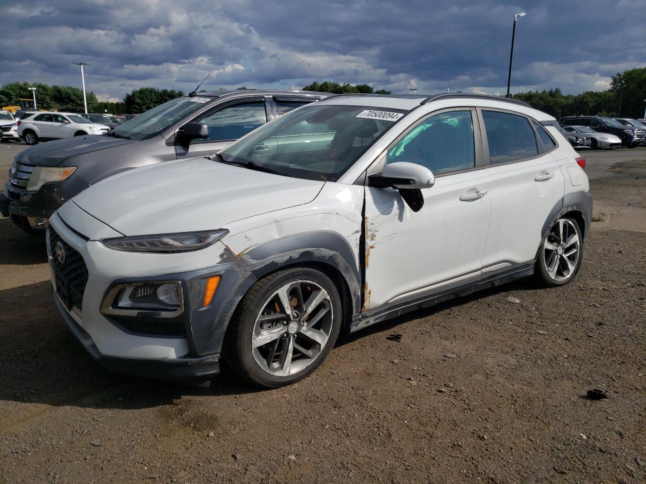 HYUNDAI KONA LIMIT 2020 white  gas KM8K3CA5XLU498308 photo #1