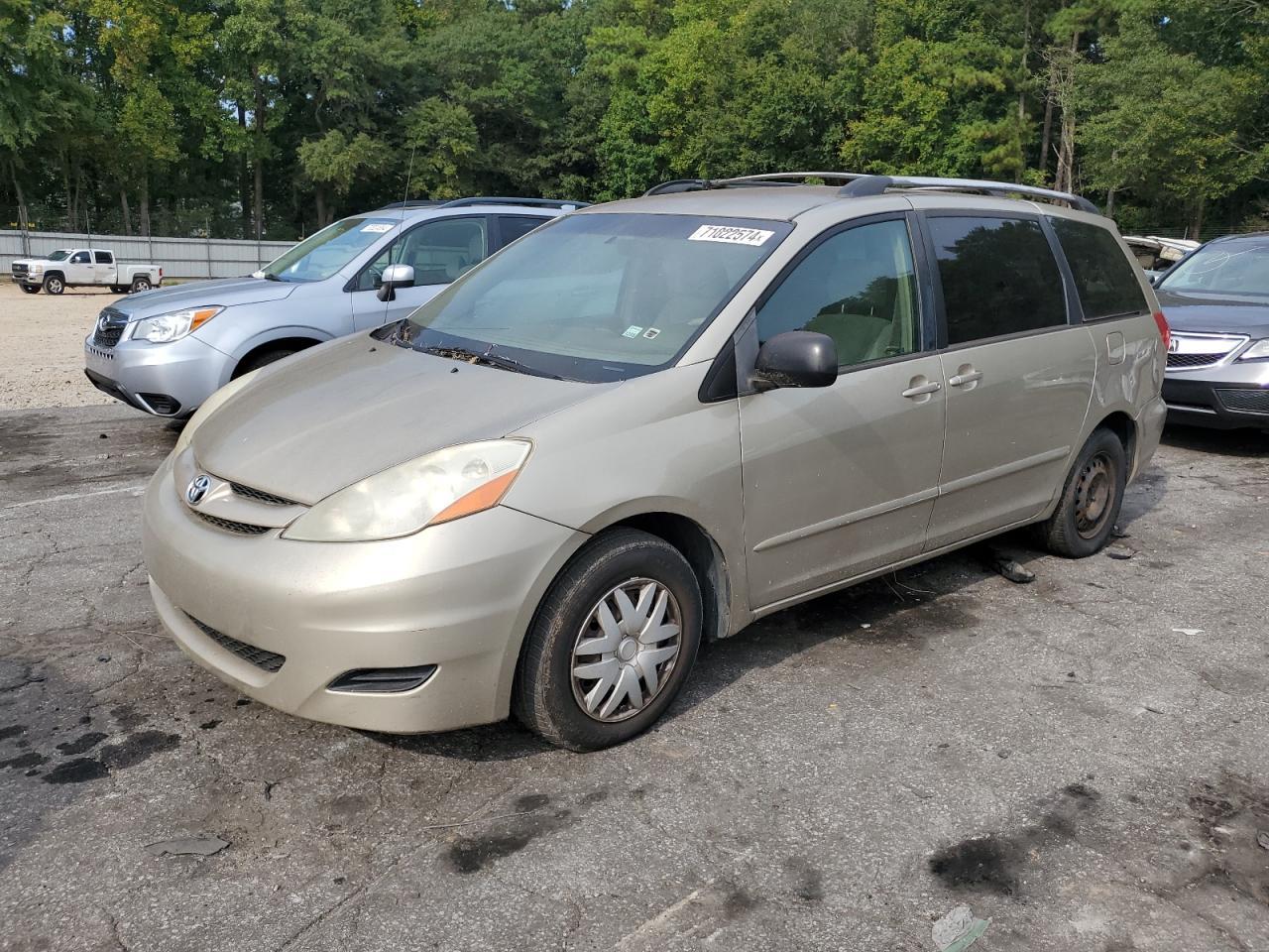 TOYOTA SIENNA CE 2008 gold  gas 5TDZK23CX8S211380 photo #1