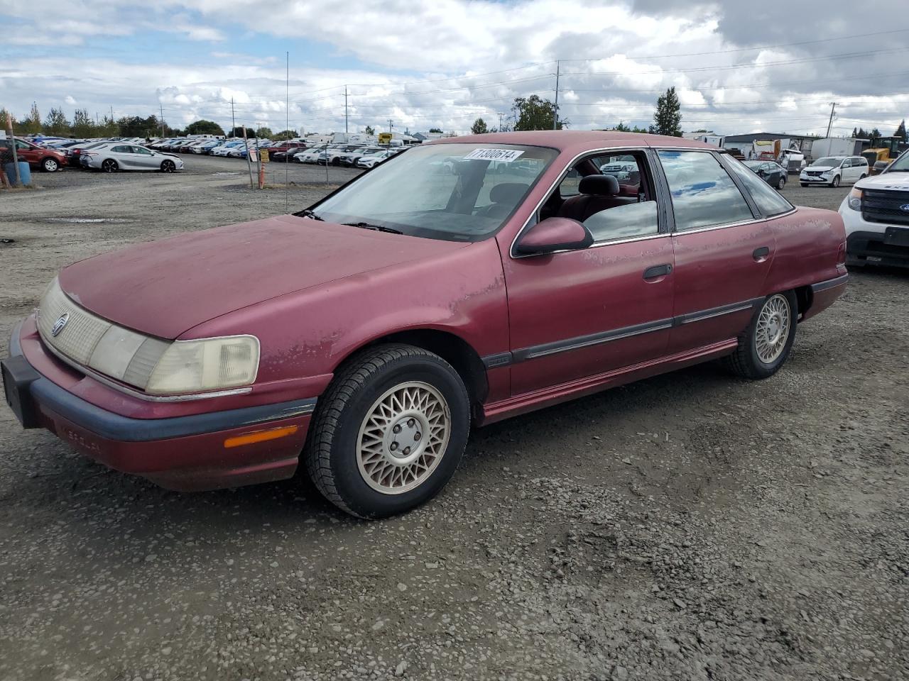 MERCURY SABLE GS 1990 maroon  gas 1MECM50UXLG630958 photo #1