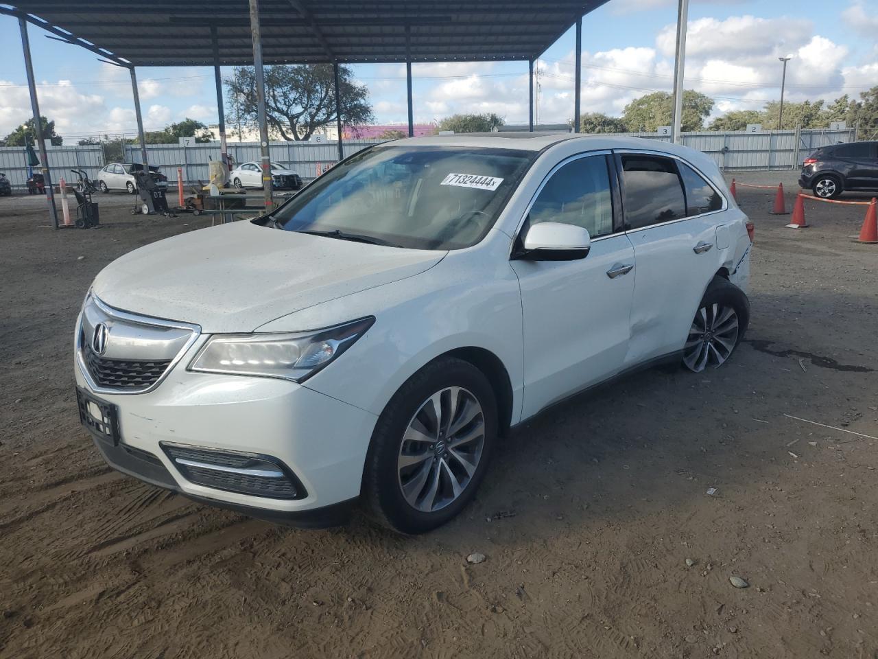 ACURA MDX TECHNO 2016 white  gas 5FRYD4H44GB034667 photo #1