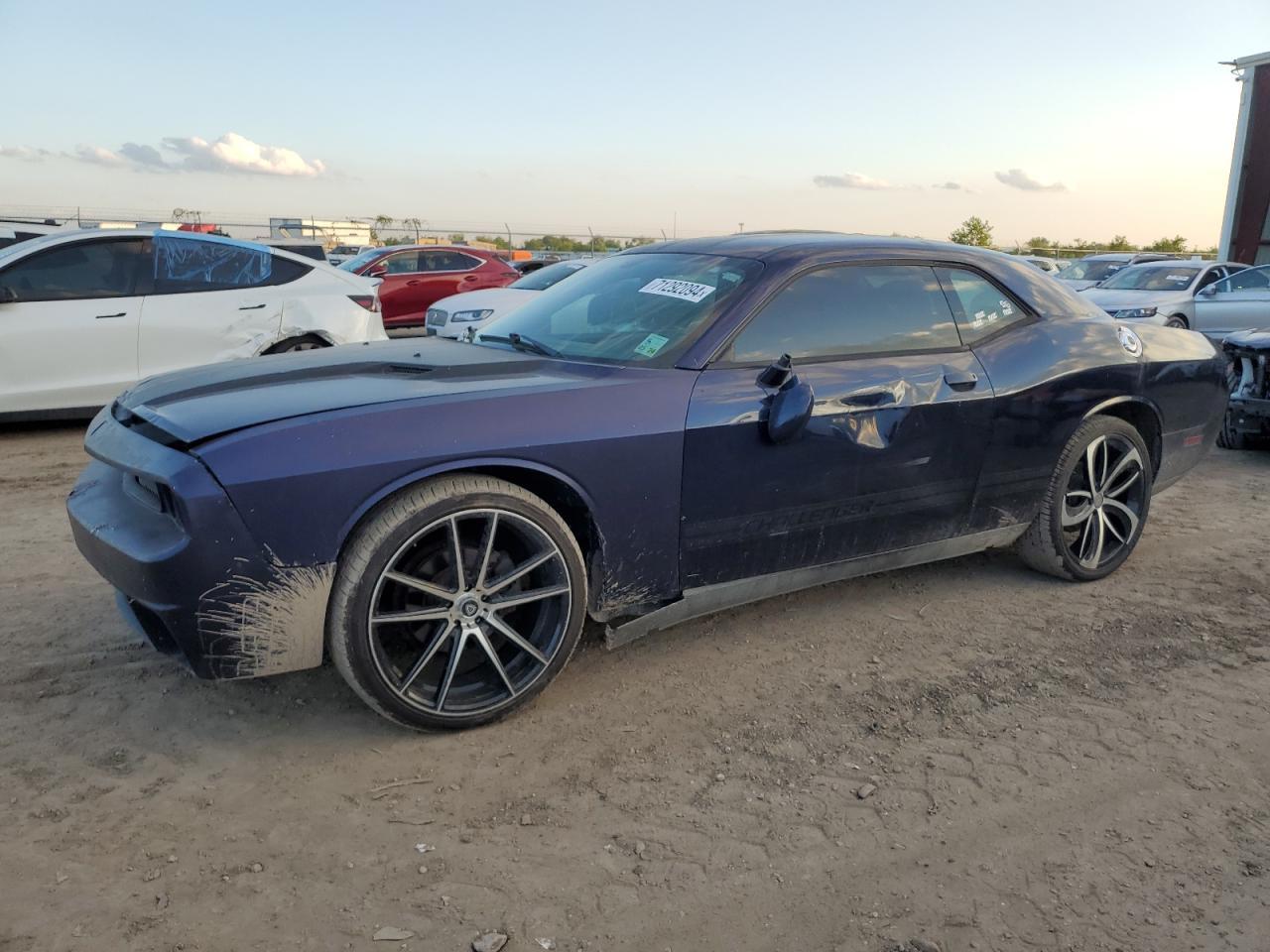 DODGE CHALLENGER 2013 blue coupe flexible fuel 2C3CDYAG4DH671057 photo #1